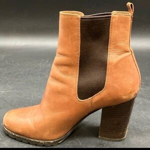 COACH Tan Leather Ankle Pull On Bootie/Boots size 7.5